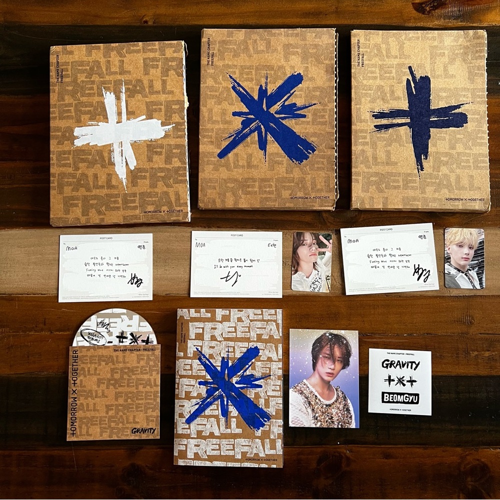 Signed txt tomorrow x together freefall album bundle
